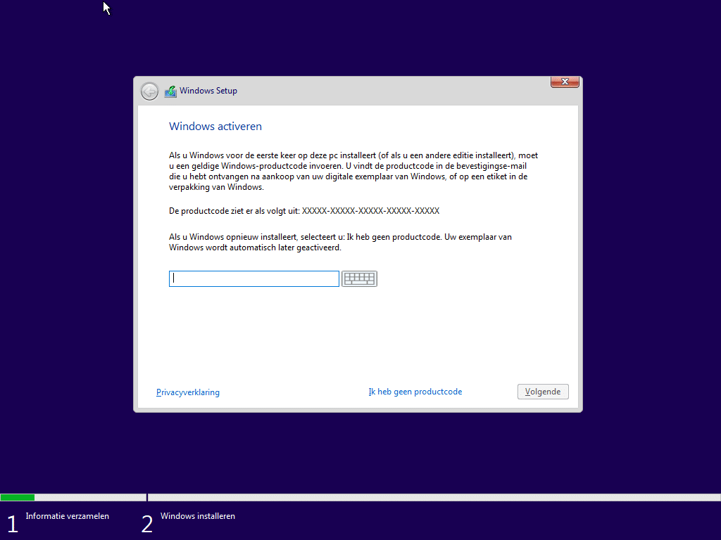 Windows 10 installatie start 3