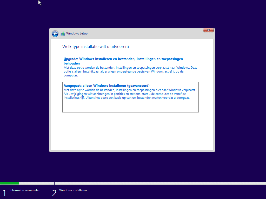 Windows 10 installatie start 6